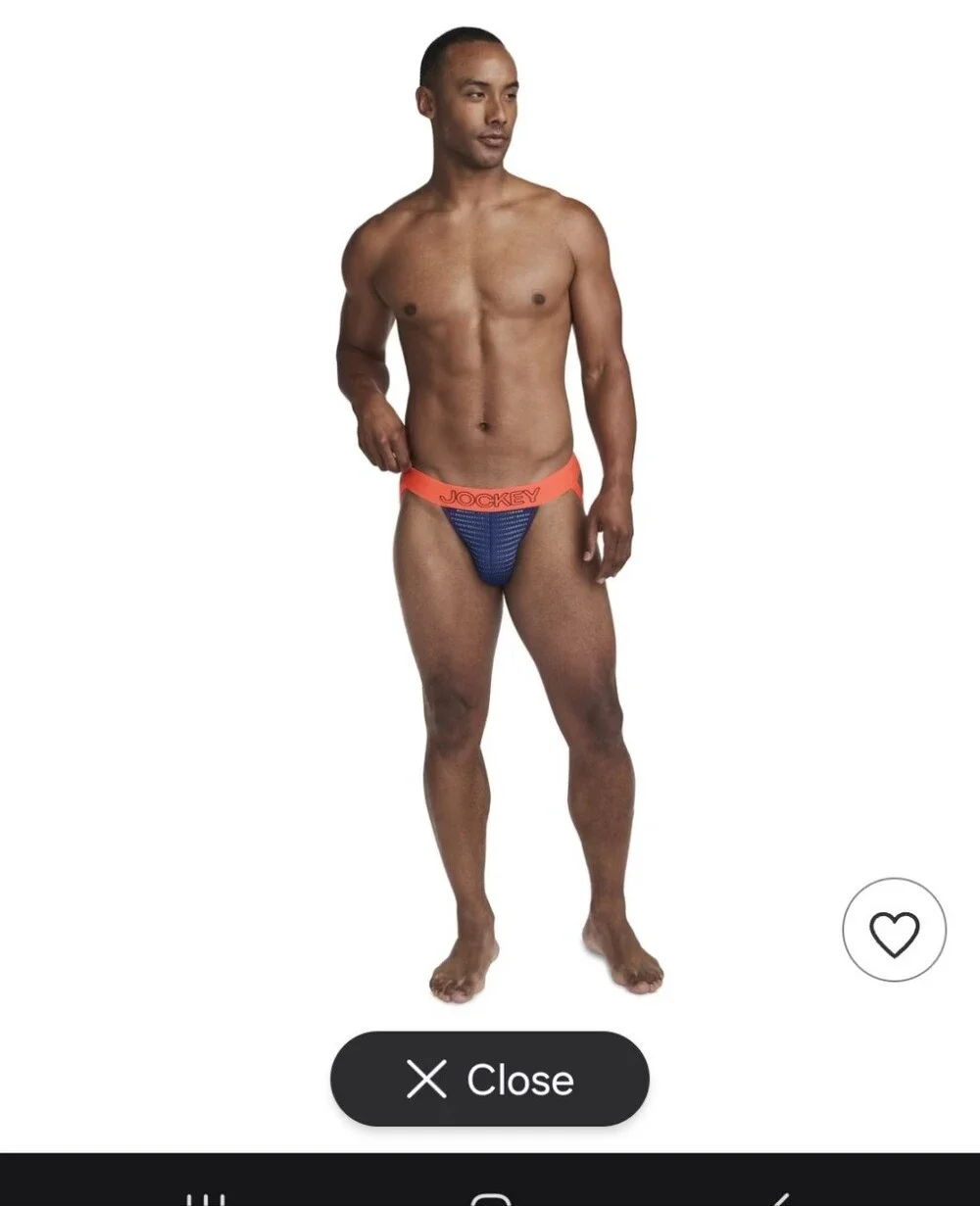 Jockey Men's VentraCool Air Jock Strap - Majestic Blue/Orange XL (38-40)